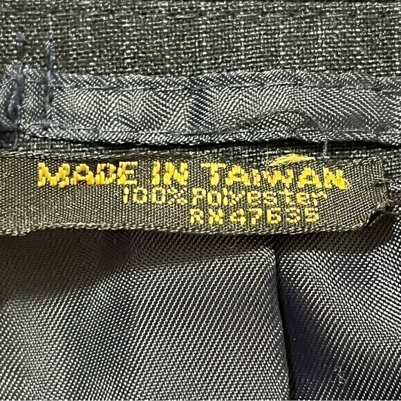 Gino Cappeli Navy Blue Pinstripe Blazer Vest Clip on Tie Set Size 42L‎ - Picture 13 of 16